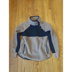 Abercrombie Fitch Jacket Womens Small Brown Sherpa Pullover Cabin Campcore